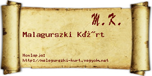 Malagurszki Kürt névjegykártya